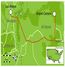 Map of Grand Canyon
